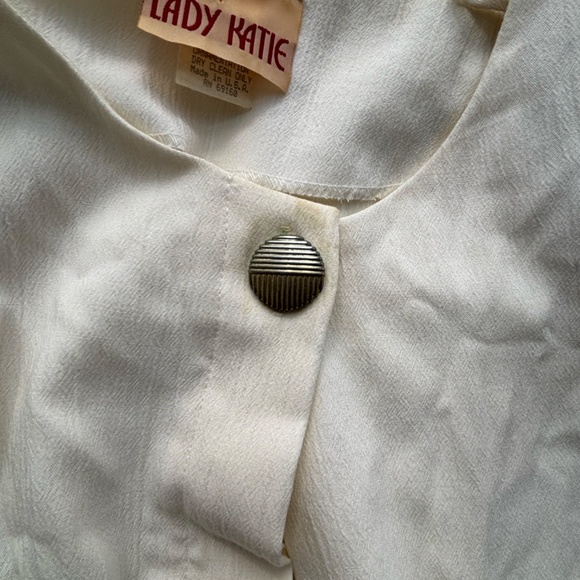 Vintage Lady Katie Cream Midi Dress Size 16 | Needs Cleaning and  Stained - Picture 10 of 13